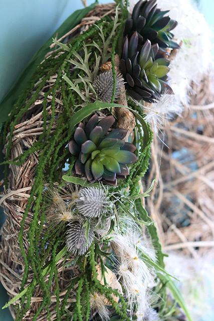 Eva, nowoczesny wianek na drzwi, śr.50cm