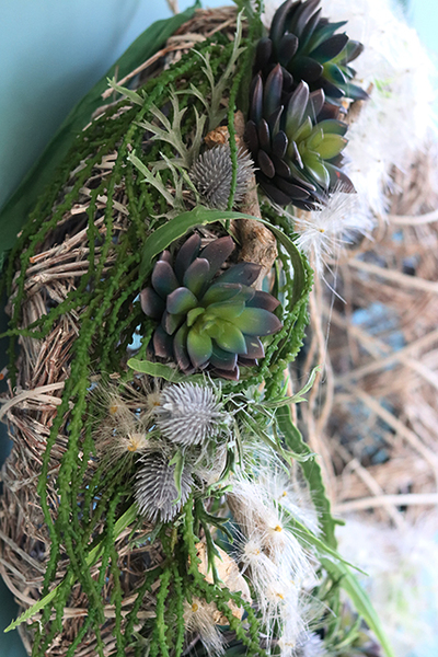 Eva, nowoczesny wianek na drzwi, śr.50cm