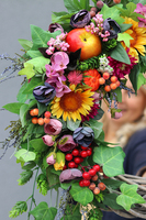 jesienny kwiatowo-owocowy wianek, Radość Jesieni, śr.41cm  