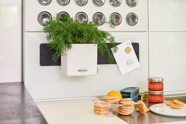 Home Kit Color, donice ścienne z nawadnianiem, białe, wym.14x48x15cm