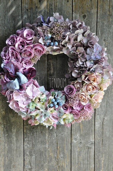 bardzo duży wianek na drzwi Bogactwo Natury, śr.50cm  