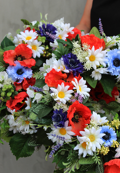 barwny wianek na drzwi Letnia Łąka, śr.38cm