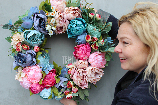 Caryca Katarzyna bardzo duży wianek na drzwi, śr.50cm  