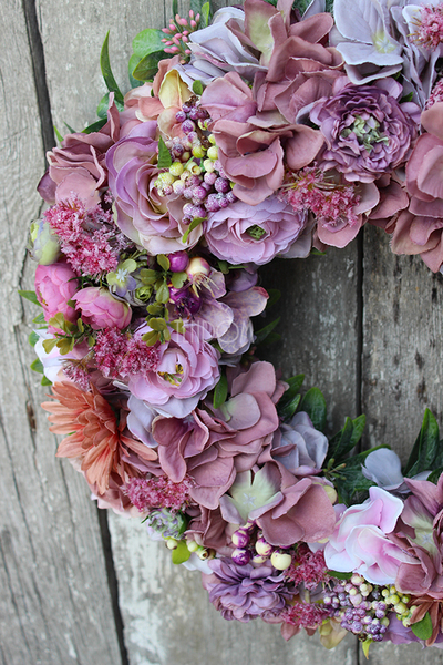 Bogactwo Natury, duży wianek na drzwi, śr.40cm