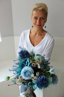 bukiet w błękitach Lanata dł.42cm