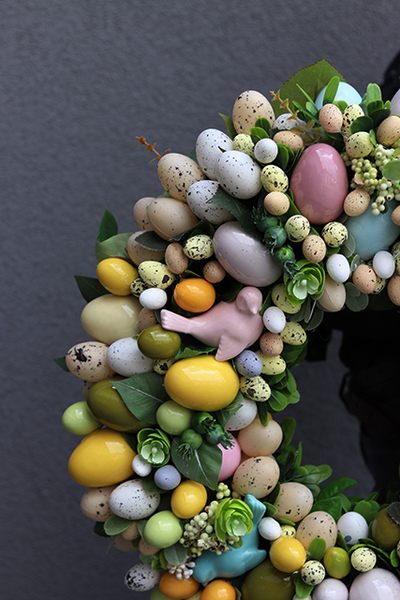 atrakcyjny wielkanocny wianek Pastele, śr.55cm