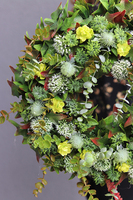 duży zielony wianek z liści, Leaves for You, śr.45cm