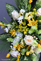 Lorena, wiosenna wiązanka / dekoracja nagrobna, dł.70cm