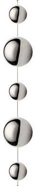 dekoracyjne kule wiszące Silver Chain - Asymetric, dł.100cm