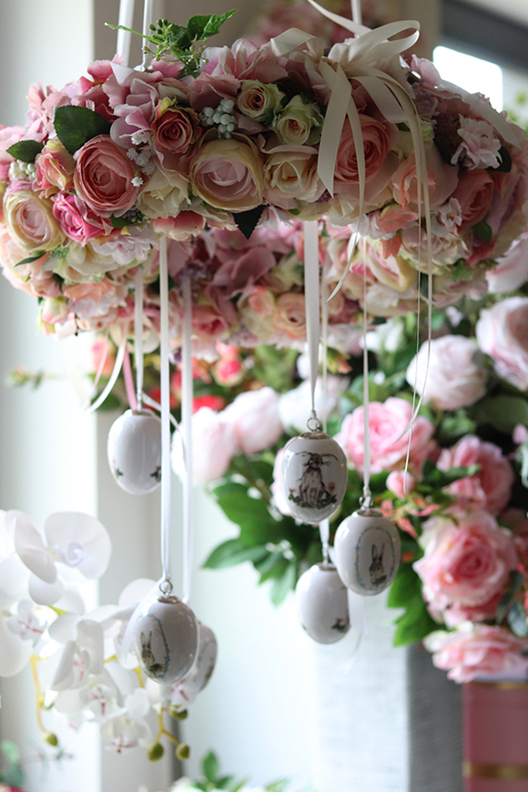 bogaty sufitowy wianek wielkanocny, Mirellano, śr.46cm