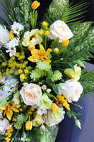 Lorena, wiosenna wiązanka / dekoracja nagrobna, dł.70cm