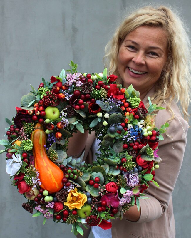 Jesienny wianek Jesienna Nostalgia 2, śr.36cm 