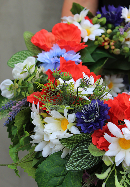 barwny wianek na drzwi Letnia Łąka, śr.38cm