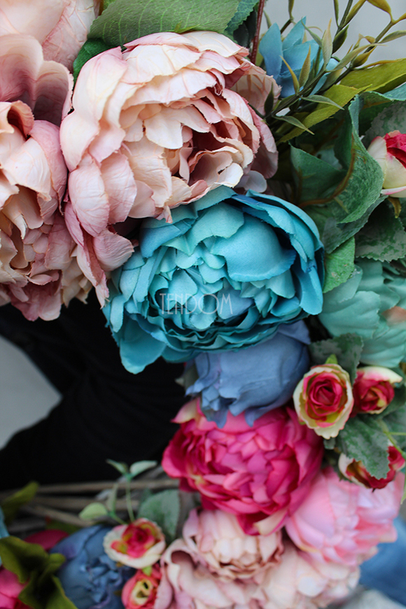 Caryca Katarzyna bardzo duży wianek na drzwi, śr.50cm  