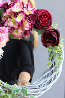 duży asymetryczny wianek, Ulena, śr.48cm 