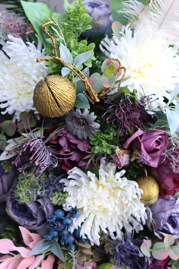 elegancka wiązanka nagrobna, Selenida, dł.77cm