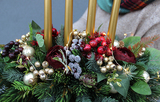 Christmas Decoration, zloty stroik / kompozycja na stół, wym.20x32x54cm