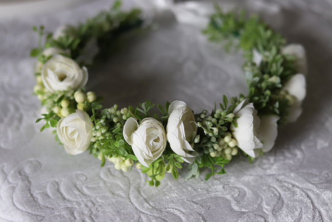 Celissa 3 komunijny kwiatowy wianek na głowę, rozmiar uniwersalny