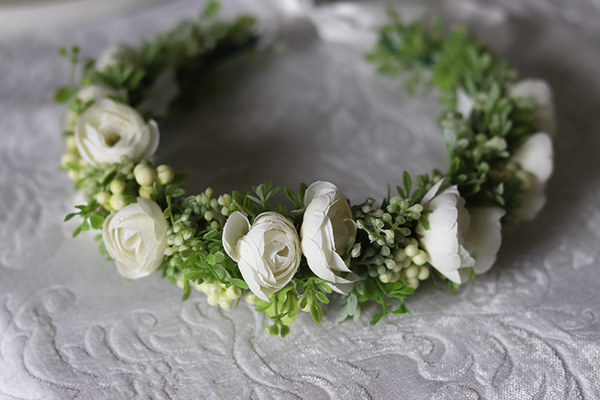 Celissa 3 komunijny kwiatowy wianek na głowę, rozmiar uniwersalny