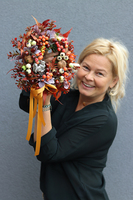 jesienny uroczy wianek, Wiewiórka, śr.26cm  