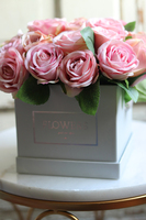 flowerbox kwadratowy z różami, Rosilio, wys.23cm