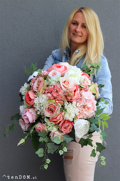 Janina Salea, kompozycja nagrobna w naczyniu, wym.35x50cm