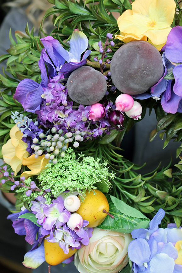 dekoracyjny wianek Owoce Jesienne 2, śr.32cm 