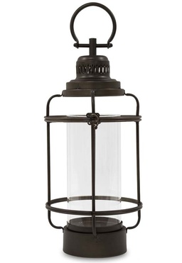 szklany lampion Loft Modern, wys.55x21.5x21.5cm