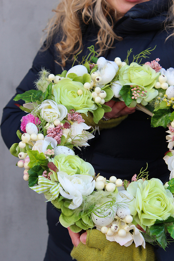 dekoracyjny wianek Wiosna, śr.40cm