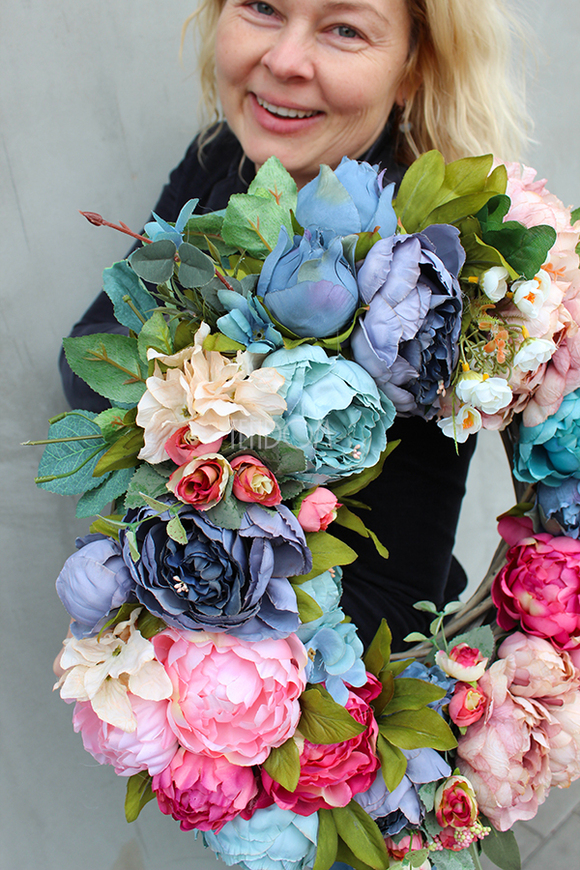 Caryca Katarzyna bardzo duży wianek na drzwi, śr.50cm  