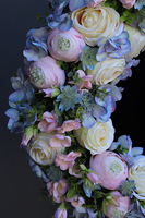 duży wiosenny wianek Seronida, śr.55cm 