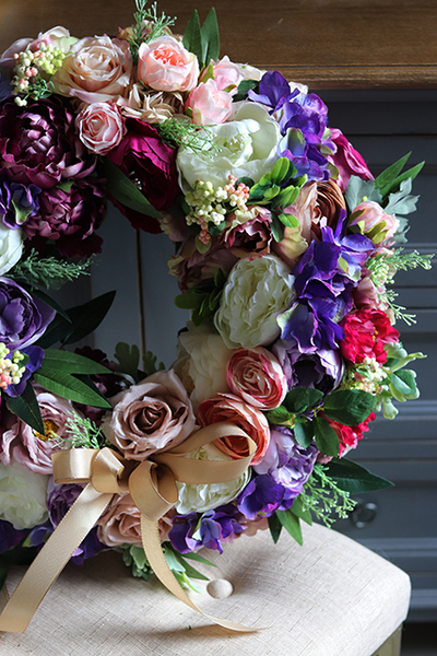 Renallo, przepiękny wianek na drzwi, śr.45cm