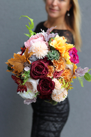 Bacciano 6, jesienny bukiet kwiatowy do ręki, dł.30cm 