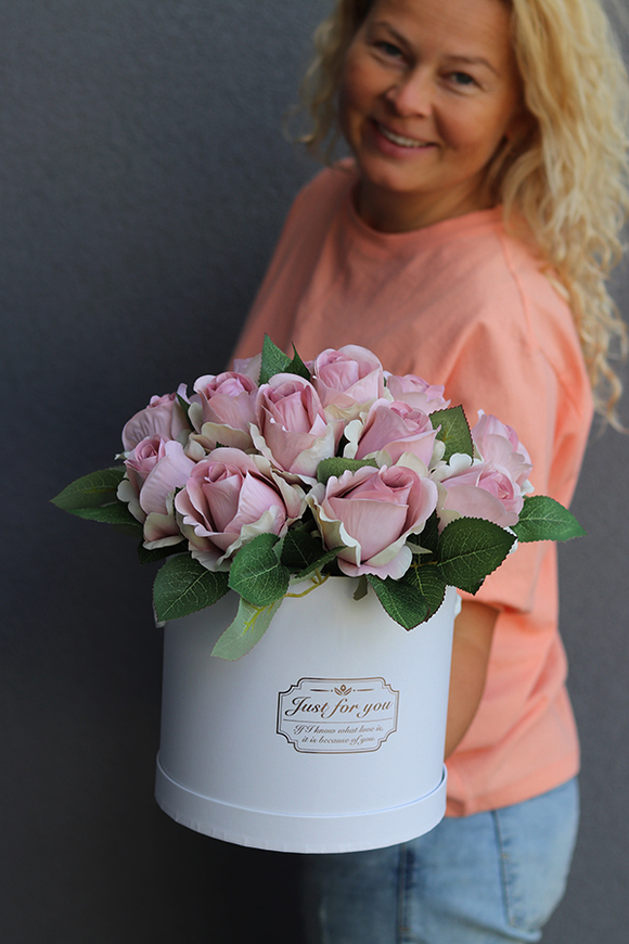 flowerbox z różami, Różane Lato, wys.31cm