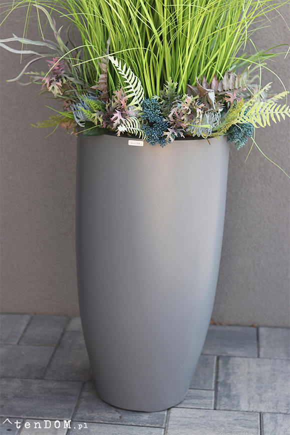 Fiberglass Grande Urszula, trawy i zioła w donicy fiberglass, wys.160cm