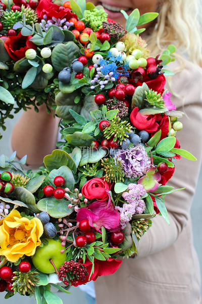 Jesienny wianek Jesienna Nostalgia 2, śr.36cm 