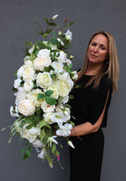 elegancka kompozycja kwiatowa Morsztynowo 2, dł.85cm