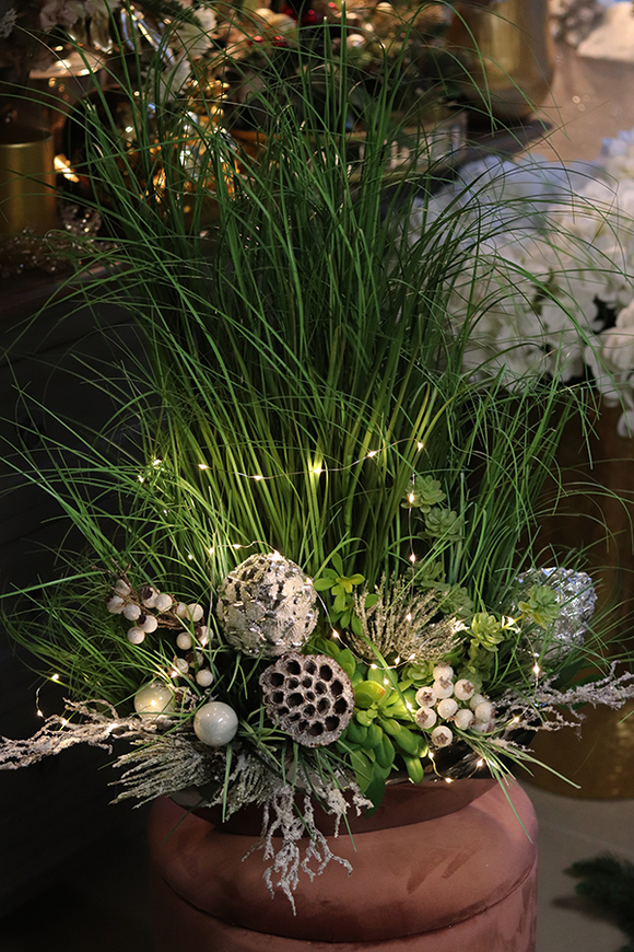 kompozycja zimowa z traw, Winter Laos, wys. 76cm