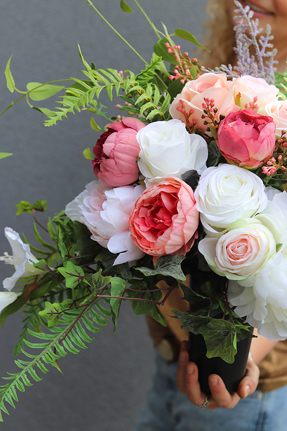 Alina, bukiet nagrobny we wkładzie, wys.42cm