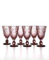 OD RĘKI Lyonnais / Charlotte 6 różowych kielichów La Rochere, wys.16cm 