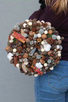 świąteczny wianek z szyszkami, Zimowa Ozdoba, śr.30cm