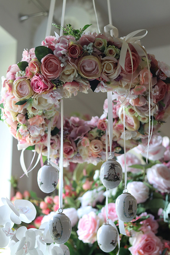 bogaty sufitowy wianek wielkanocny, Mirellano, śr.46cm