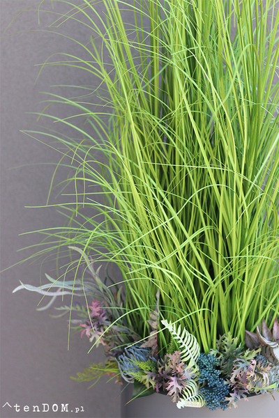 Fiberglass Grande Urszula, trawy i zioła w donicy fiberglass, wys.160cm