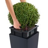 Cubico Premium, elegancka donica z nawadnianiem, czarna, wys.41cm