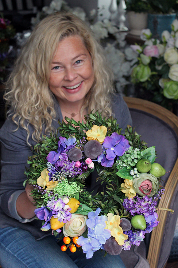 dekoracyjny wianek Owoce Jesienne 2, śr.32cm 