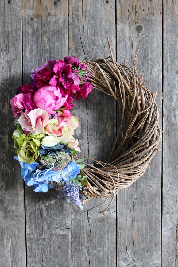 jesienny dekoracyjny wianek Kolory, śr.32cm