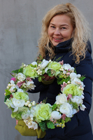 dekoracyjny wianek Wiosna, śr.40cm