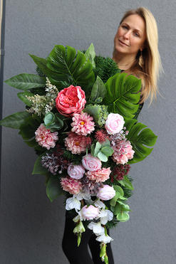 efektowna wiązanka nagrobna, Perra, dł.100cm