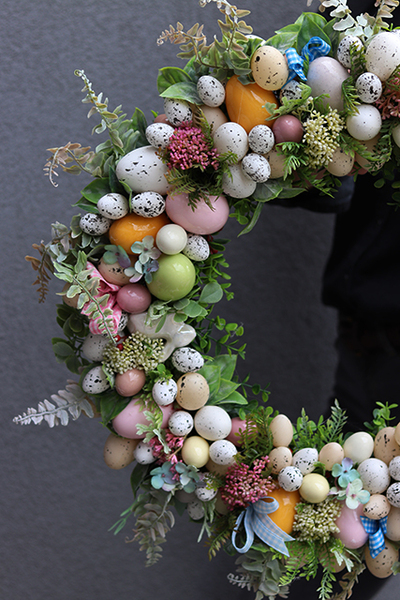 pastelowy wianek wielkanocny 58 cm