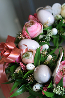 Kerrano, wianek w pastelowej wiosennej kolorystyce z jajkami, śr.38cm